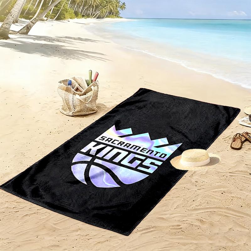 Sacramento Kings Print Beach Towel, Large Soft Quick Dry Towel for Beach Camping Swimming