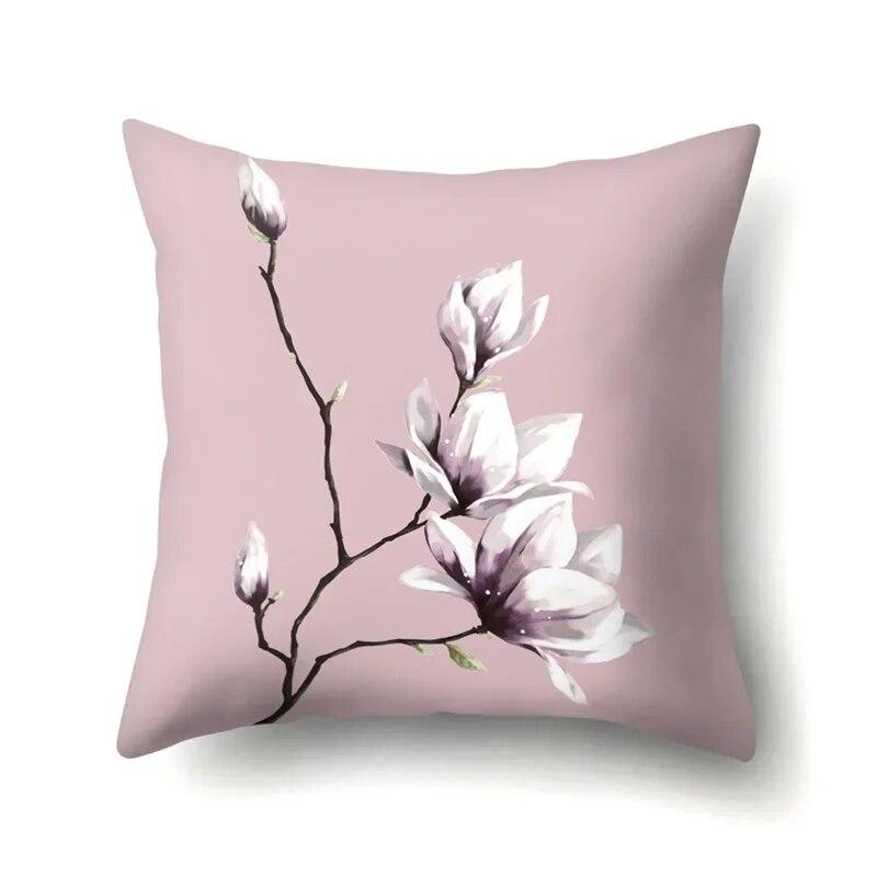 45x45cm Plant Flower and Leaf Printing Series Throw Pillow Cover Sofa Office Seat Car Cushion  Home Decoration