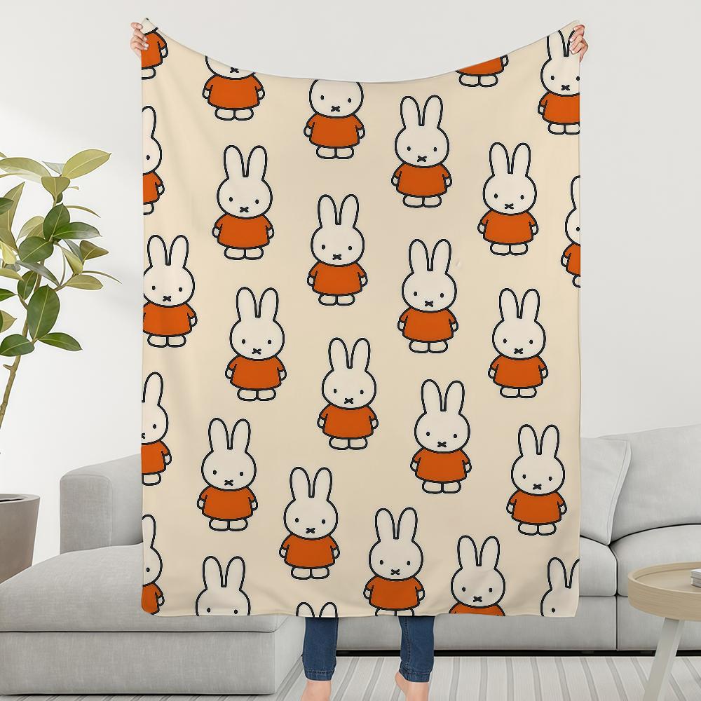 Cartoon Cute M-MiffyS-ES Rabbit Blanket Soft Warm Furry Throw Super Kids Toys Bed Sofa Car Cradle