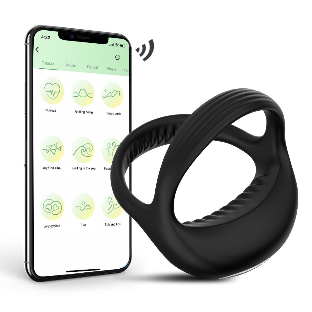 Wireless Control Vibrating Penis Ring for Man Delayed Ejaculation Trainer Enlargement Erect Cock Rings Couples Sex Toys for Men