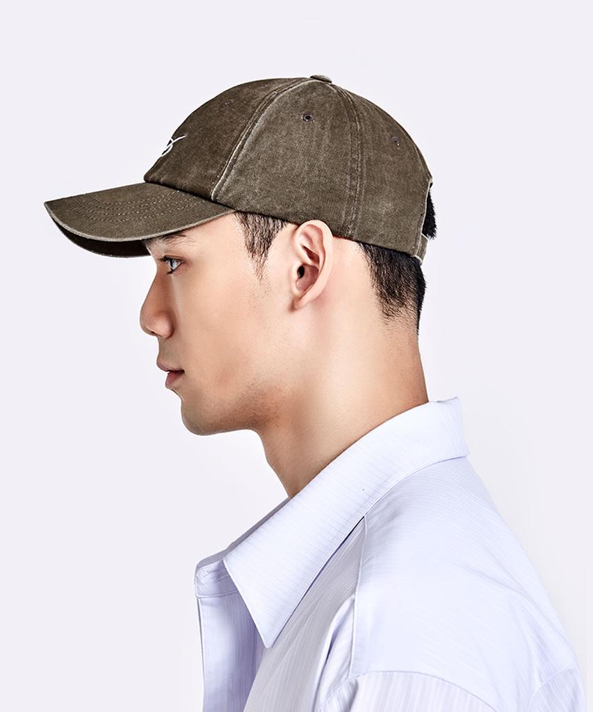 51Peosenteu Washed Logo Cap - Brown
