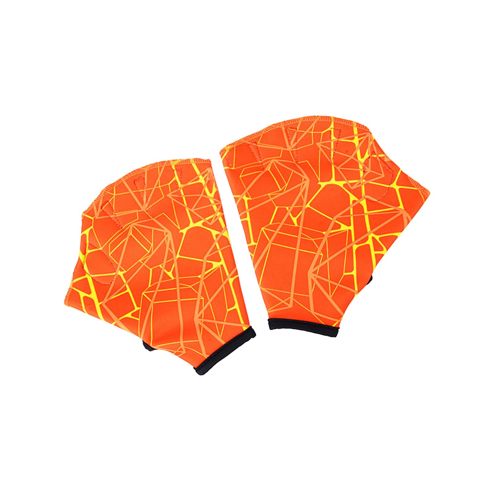 

Water Workout Webbed Gloves Swimming Gloves Adjustable for Easy Wear and Resistance in Pool Adult Unisex Swimming Gear M помаранчевий