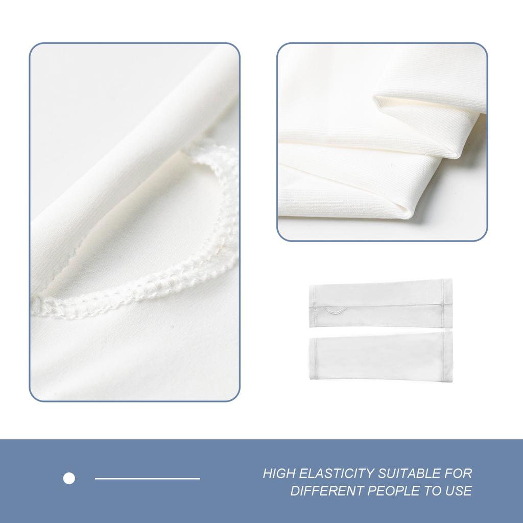 Short Solid Color Sunscreen Mosquito Repellent Breathable Ice Silk Sleeves for Driving,Cycling,Fishing and Climbing