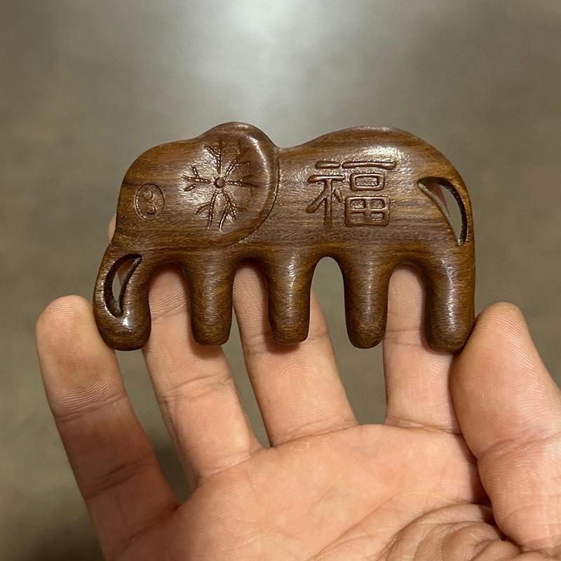 

Натуральный деревянный широкозубчатый мини-гребень для массажа меридиана, антистатическая головка, массажер с пятью когтями, способствующий циркуляции крови