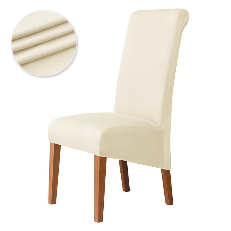 Solid Color Larger Chair Cover High-end Elastic Household Dining Chair Cover Chair Dustproof Cover