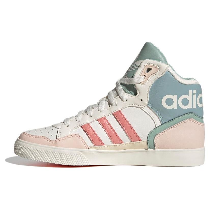 Adidas Originals Extaball Up Comfortable Versatile Non-Slip High-Top Skate Shoes Women Sneakers White Green ID6072