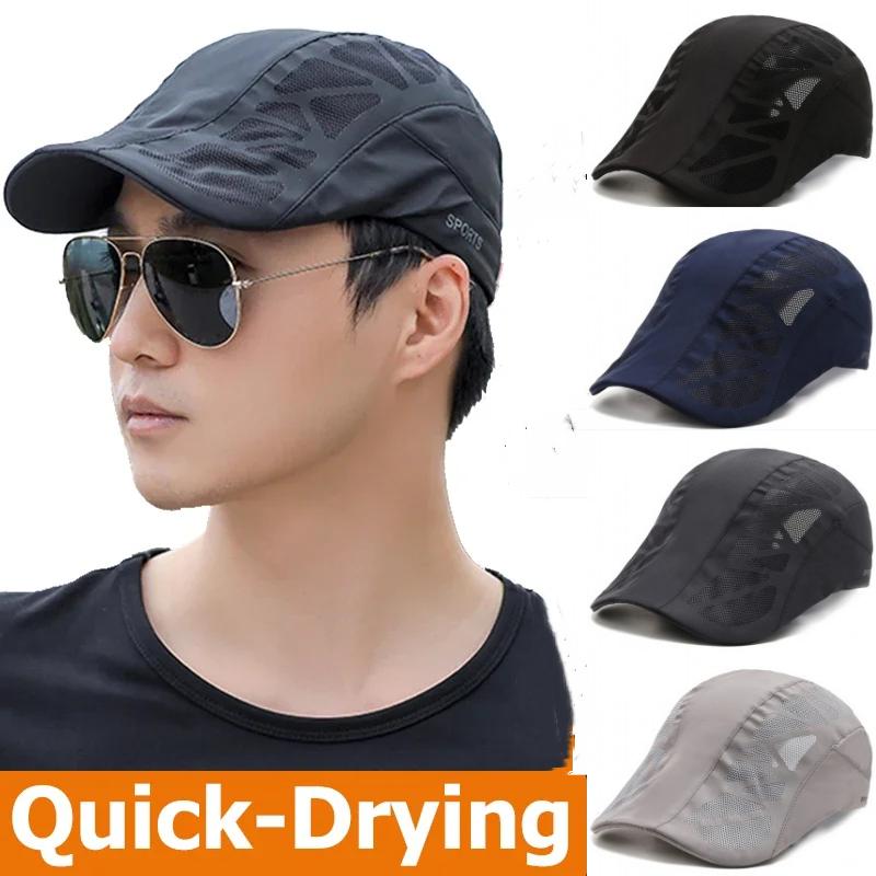 With Printed Pattern An-Ti Uv Golf Baseball Cap Summer Cool Air Permeable Mesh Quick Dry Sunhat Running Latestsboy Beret Cap Visors Sportss Letter