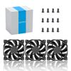 upHere PC Case Fan 120mm Case Cooler Silent Type Computer Fan 4-pin Connector 3 Black [12BK4-3]