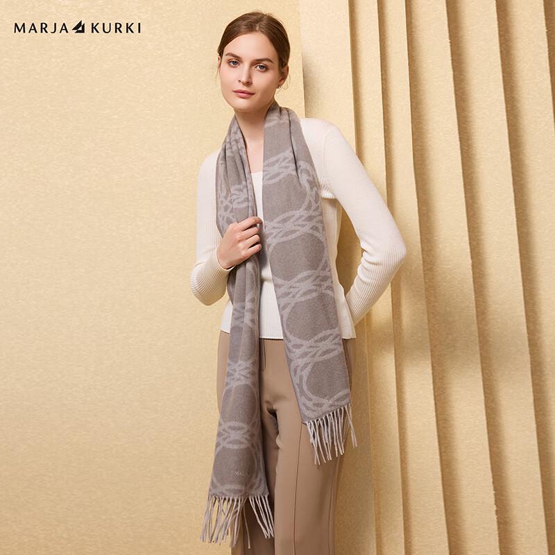 MARJA KURKI Warm Wool Cashmere Scarf - Imperial Whisper Red