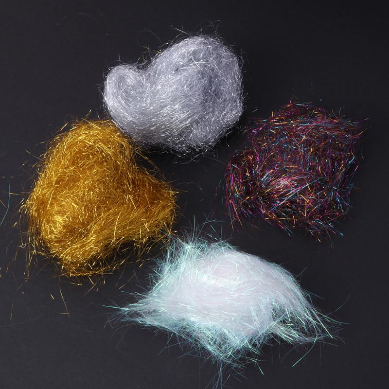 Fly Fishing Tinsel Bright Fiber Line Streamer Attractive Chenille Flies Assorted