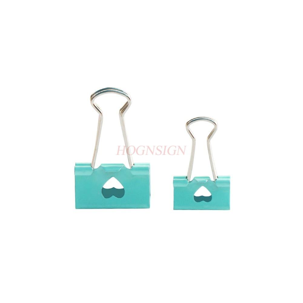 Macaron hollowed out heart-shaped long tail clip,bill book clip, colorful small clip, cute folder, tailcoat clip,