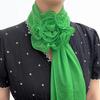 Elegant Silk Rose Scarf Soft Women’s Neck Scarf Simple Long Floral Scarf  Party Wear