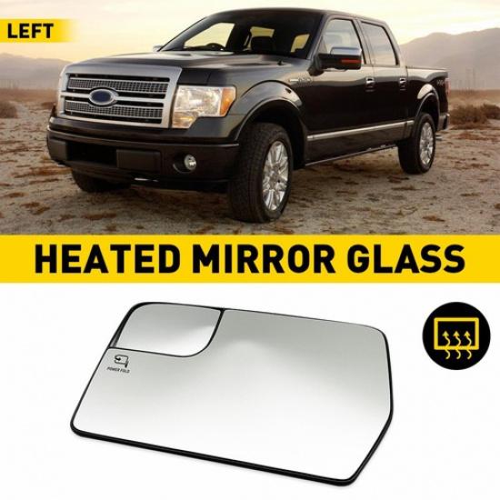 

Mirror Glass For 2011-2014 Ford F-150 Driver Side With Left Backing Plate New