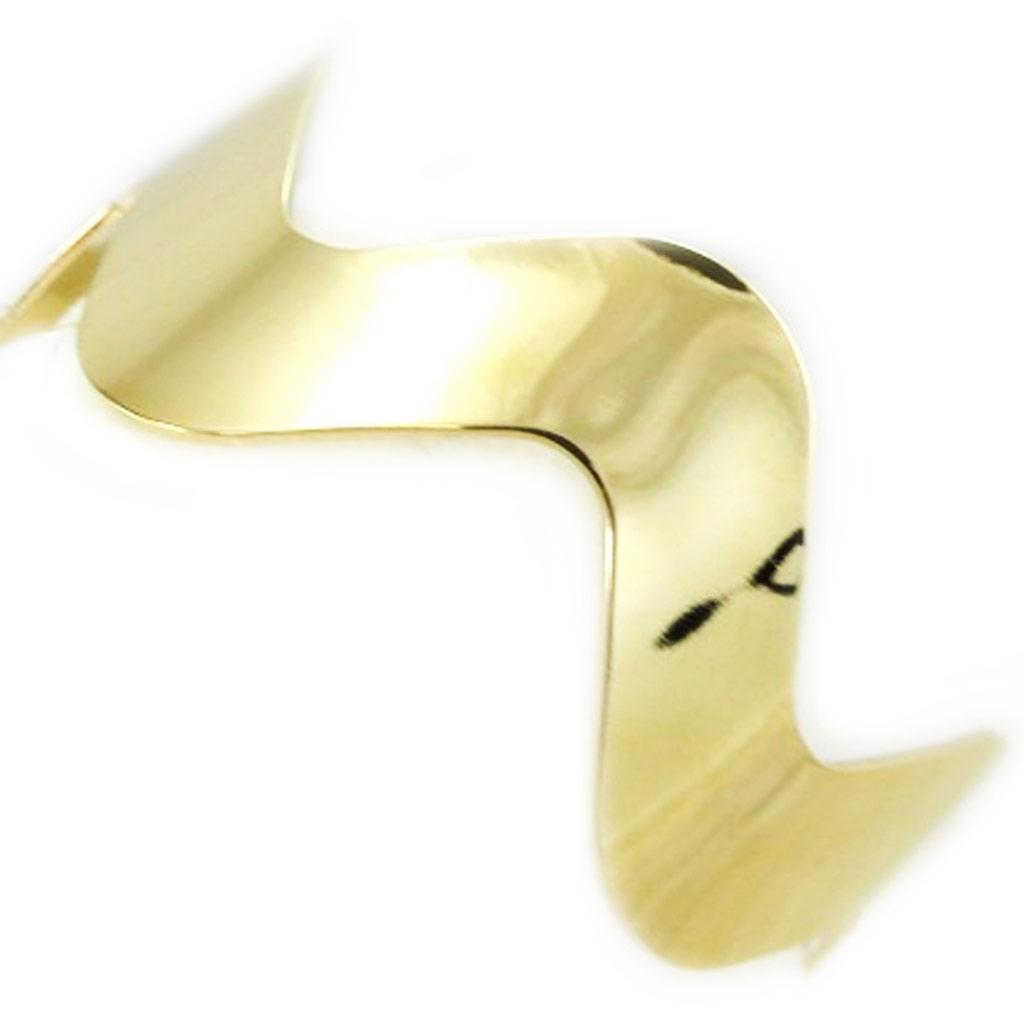 Les Trésors De Lily [A9522] - Bracelet Plaqué Or 'Ondulation' doré - 60 mm 11 mm