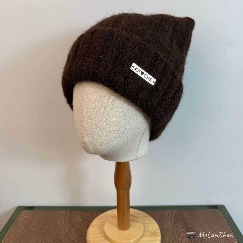 Katzenohren Wollmütze großer Kopfumfang Damen niedliche Kälteschutzmütze Herbst und Winter verdickt kältebeständig warm gestrickte flauschige Mütze