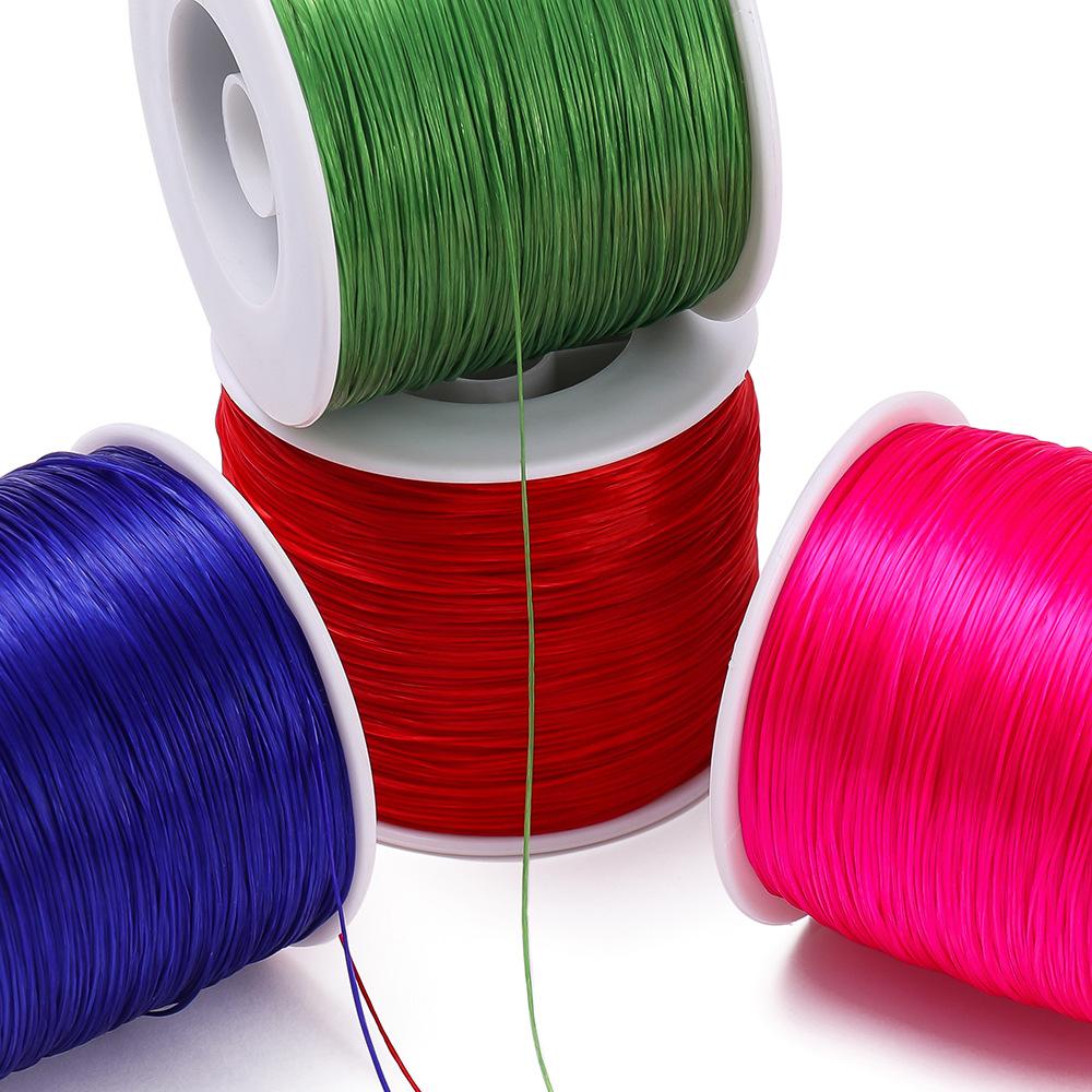 0.8mm Korean Imported Elastic Line, Flat Silk Elastic Line TPU Bead Elastic Line DIY Bracelet Necklace Beads