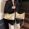 Retro Diamond Small Fragrant Chain Tote Bag Women'S Commuter Versatile Underarm Bag Shoulder Bucket Bag