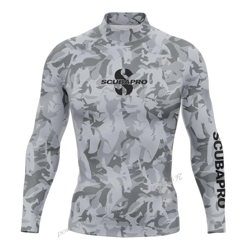 Mens Long Sleeve Rash Guard Quick Dry Compression Surfing Shirt Adult Swim Team Training Top