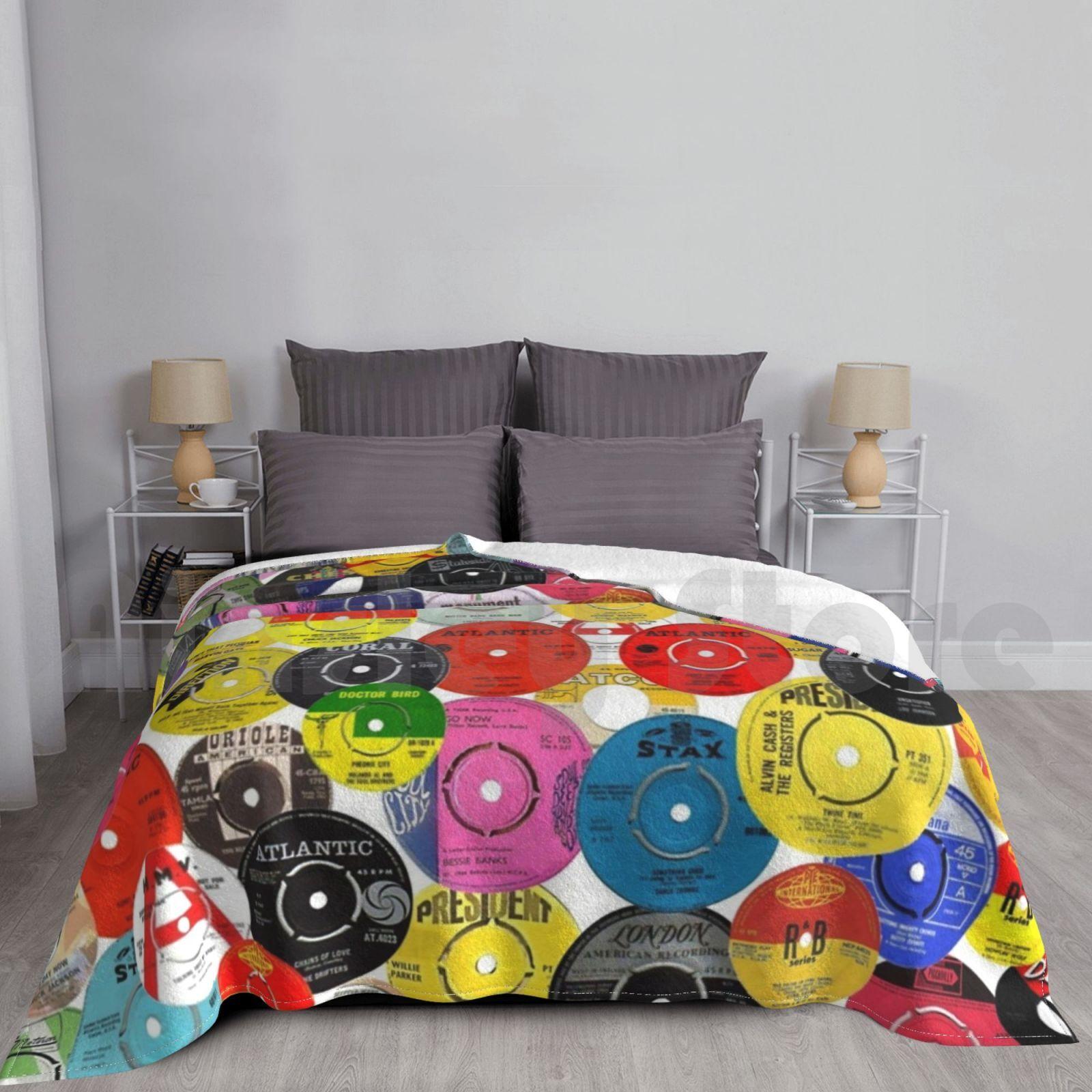 Blanket Northern Soul 45s 1372 Soul Dance Records 45s Singles Music Size: 75*100cm, Weight: 230 GSM