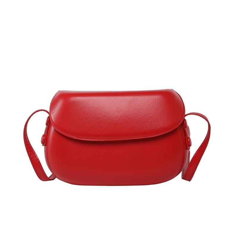 Retro Saddle Bag Single-shoulder Crossbody Bag Fashionable Simple and Artistic Hard-shell Bag for Ladies Casually