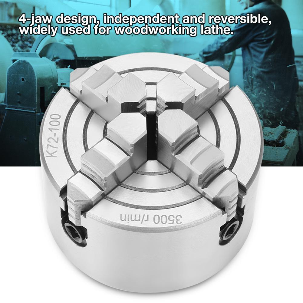 4inch SANOU K72 100 4 Jaw Independent Reversible Metal Lathe Chuck Turning Machine Accessories