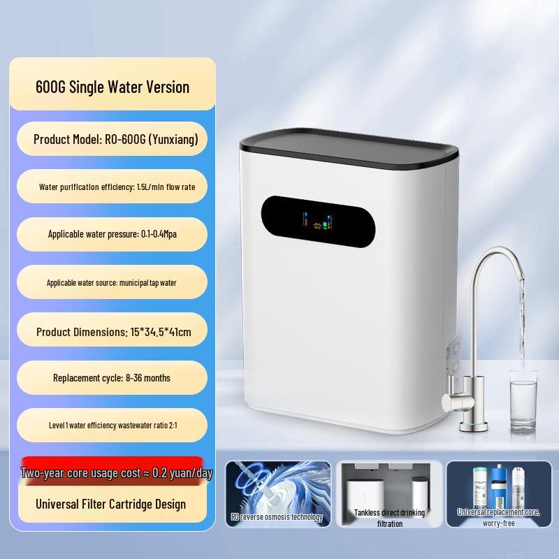 New 1000G High-Flow Under-Sink Reverse Osmosis Water Purifier for Smart Homes
