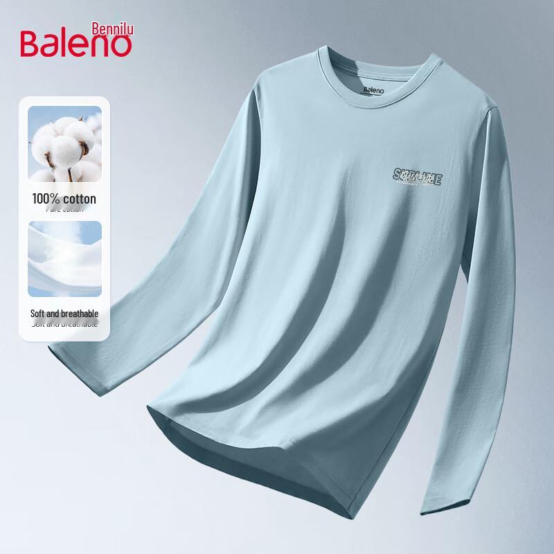 Baleno Men s Heavyweight 220G Pure Cotton Long-Sleeve T-Shirt 2XL