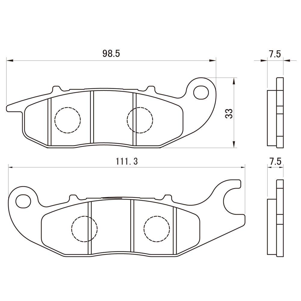 Daytona Motorcycle Brake Pad Red Pad (Semi Metal Pad) Monkey