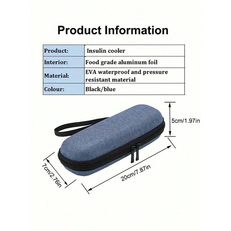 Insulated Portable Insulin Cooler Bag - Friendly Cold Ice Pack Physical Cooler Box Lightweight Simple Zipper Tote Bag Suitcase,