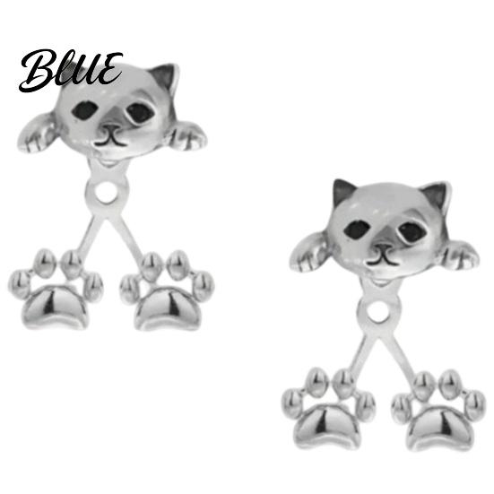 Commuting Accessories 1 Pair Cute Funny Cat Earrings for Women Teens Girls Versatile Daily Wear Mini Animal Stud Earrings Statement Jewelry