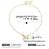 New Trendy Paperclip Titanium Steel Necklace Stainless Steel 18k Gold Corss Charm Necklace Jewelry for Women