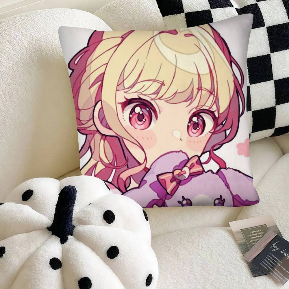 Creative Cartoon Leoneed Tenma Saki Pillow Case Fashion Square Pillowcase Bedroom Sofa Room Ins Decoration Leisure