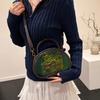 New Chinese Style Design Zipper Youth Sweet Shoulder Bags 2026 Hot Selling Versatile Bamboo Leaf Printing Women's Crossbody Bags