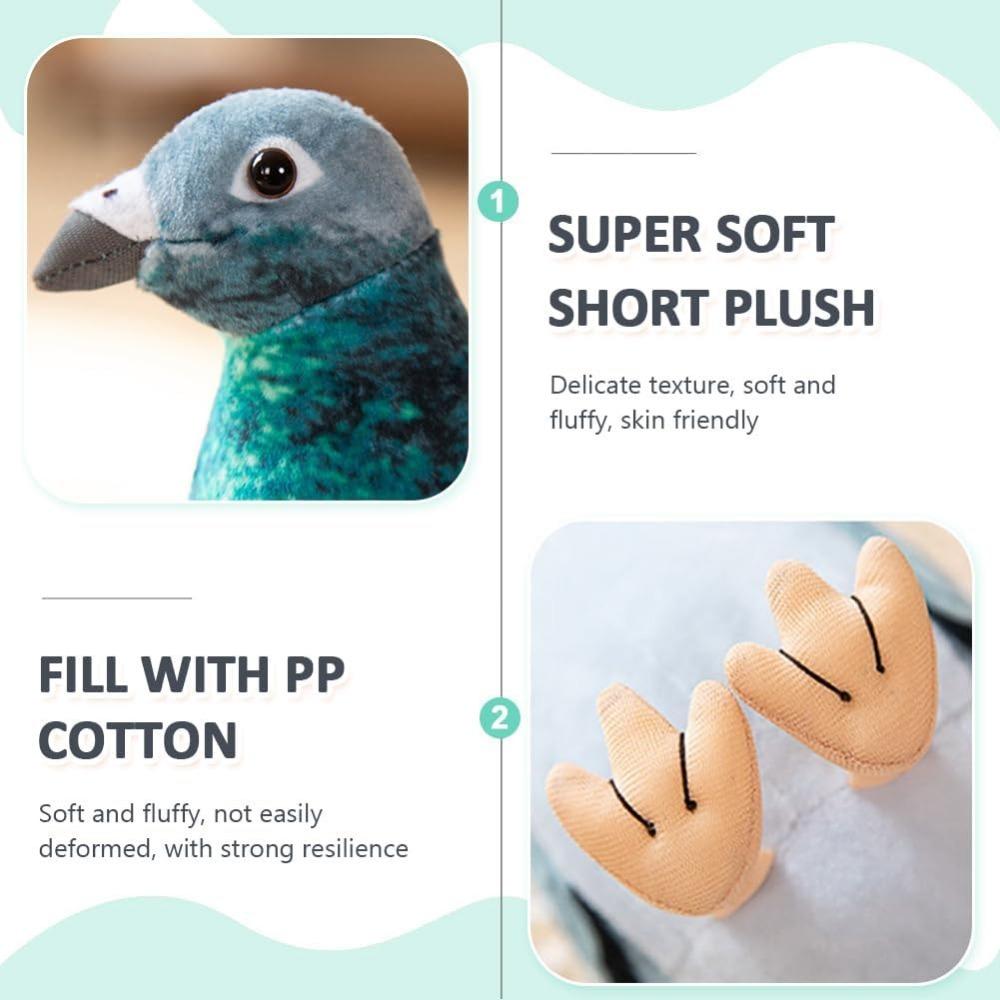 Pigeon Plush Toy  Plush Doll Simulation Ornaments Soft and Cute Peace Bird Animal Cute  As Gift for Kids