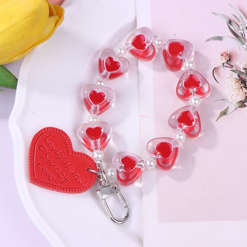 Smycz do telefonu komórkowego, krótka opaska na nadgarstek, kokarda, ręcznie robiona bransoletka z koralików, zawieszka, antyzagubiona, szeroka opaska na nadgarstek