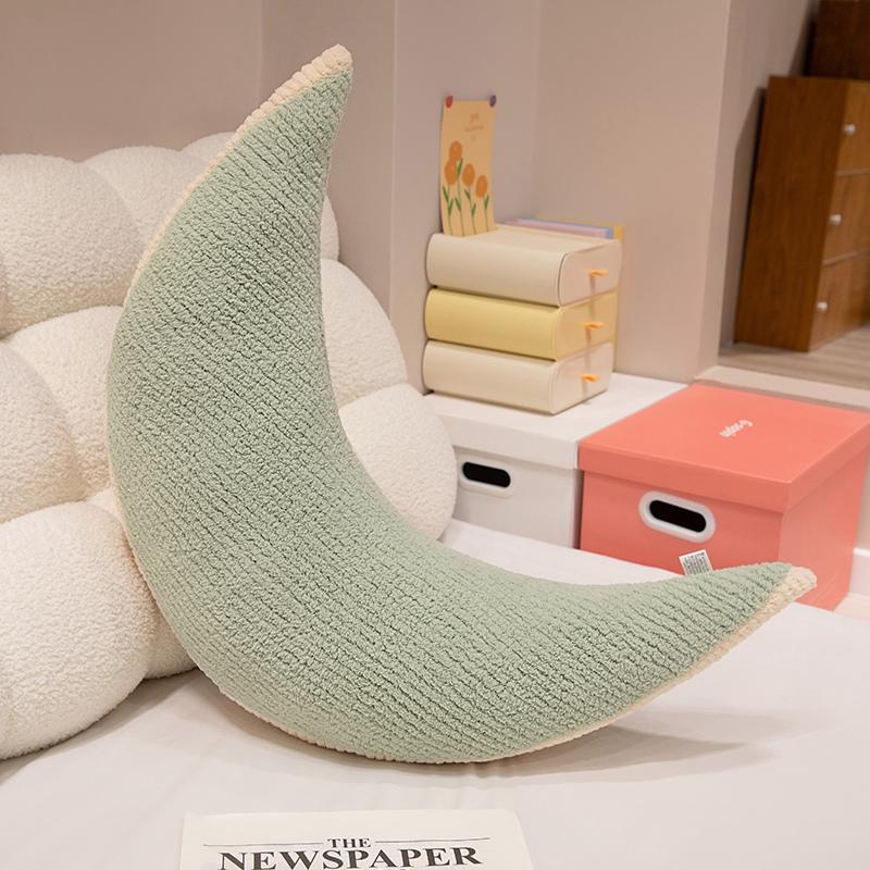 

75cm Eid Moon Pillow Crescent Moon Soft Texture Stuffed Plush Playthings Middle Eastern Festival Ramadan Hug Pillow Home Sofa Cushion