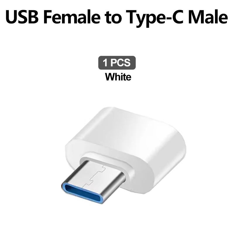 For Mobile Phone USB Female to Type C Male Adapter OTG 15.5CM Long Cable For Xiaomi Samsung S20 Huawei OTG Data Cable Converter