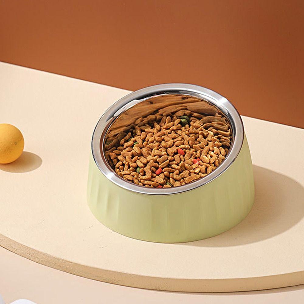 Stainless Steel Pet Food Dispenser Bowls Anti-Spill Pet Feeding Basin Cat Feeder  Prevent Ants