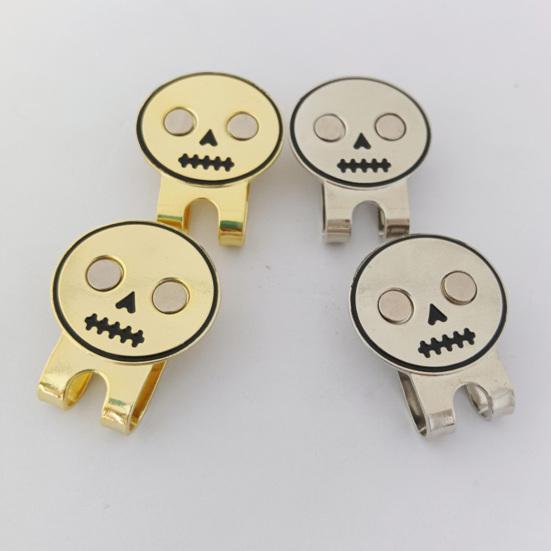 Kulatá lebka Spona na golfovou čepici Magnetický držák na značkovač golfového míčku Golfové čepice Kalhoty Tašky Průzory Opasky Kovová spona Golfové doplňky Nadšenci Dárek