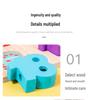 Kindergarten Wooden Building Blocks: Educational Numbers & Letters Puzzle