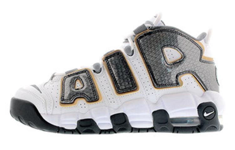 Nike Air More Uptempo White Anthracite Snakeskin GS CQ4583-100 35.5