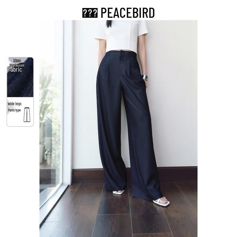 

Peacebird Women s Summer High-Waist Wide-Leg Casual Pants S