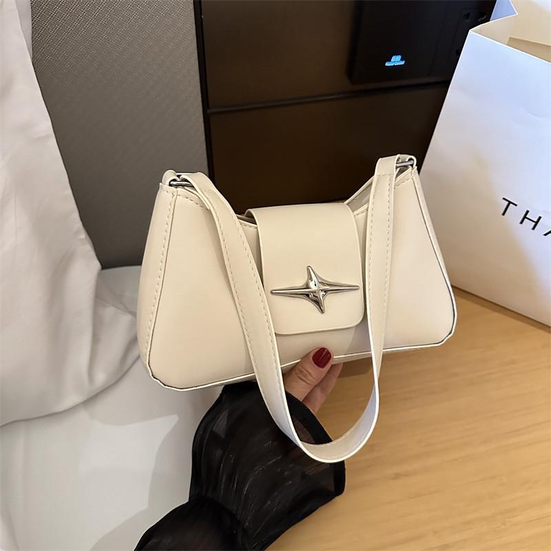 Street Style Pu Small Shoulder Bag With Sealed Cover For Daily Use