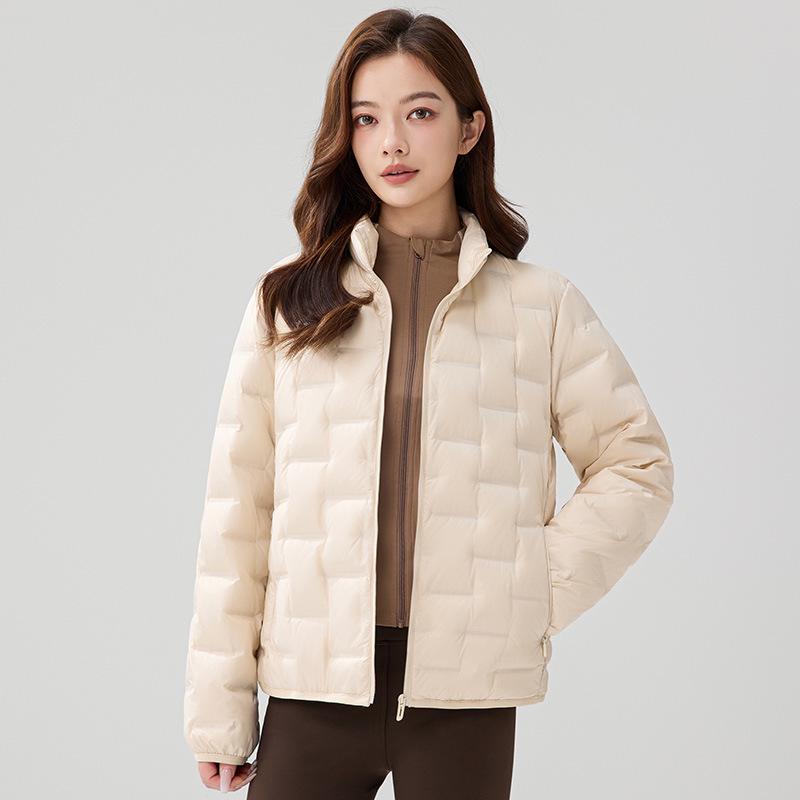 2025 Men's Autumn/Winter Lightweight 90% White Duck Down Jacket - Fashionable Short Stand Collar Style