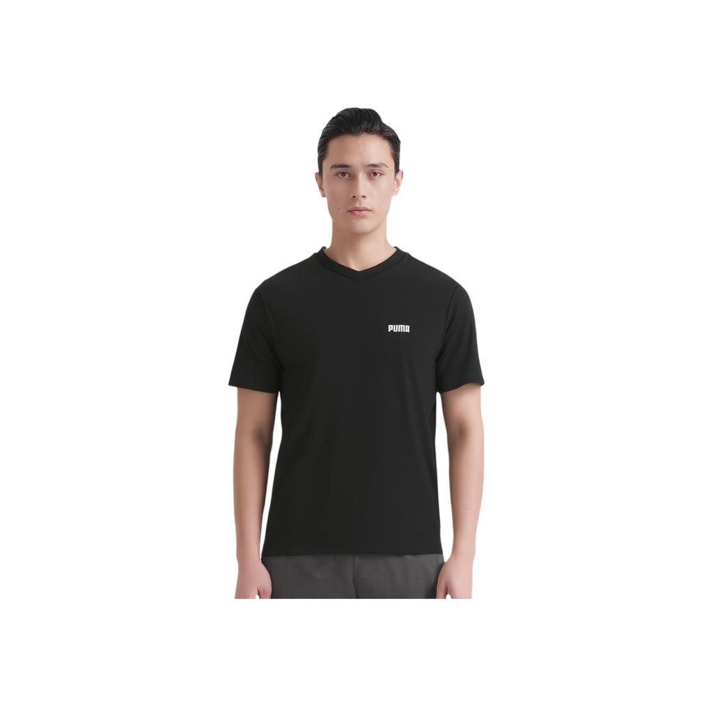 Puma Small Logo V-Neck Tee Men Tops 692999-01