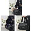 Punk Style Large Capacity Tote Bag With Zipper Closure For Daily Use