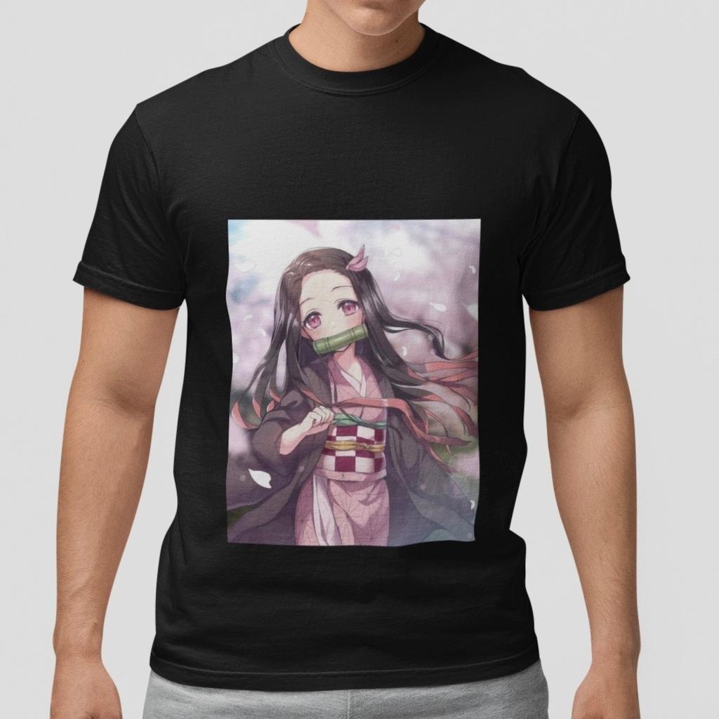 Demon Slayer Nezuko Kamado T-Shirt Cute Anime Girl Graphic Tee Unisex Casual Top