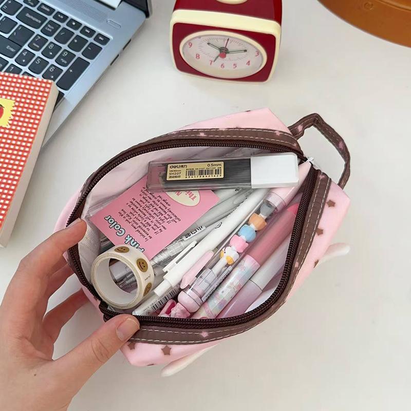 Cute Angel Wings Pencil Bag School Students Large Capacity Pen Case