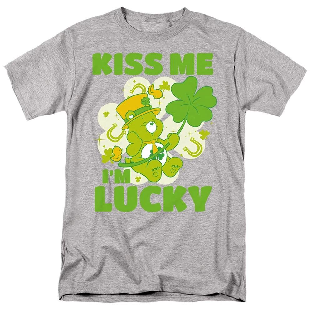 Care Bears Kiss Me I m Lucky St. Patrick s Day Unisex Children s T-shirt Gray 120
