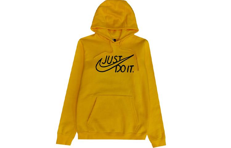 Nike Sweatshirts Men s Yellow Hooded Moderate Regular CU4532-711 M